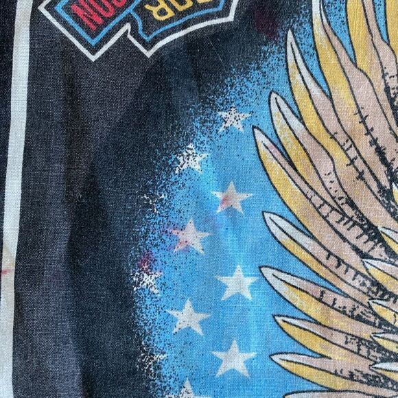 VINTAGE HARLEY DAVIDSON SINK YOUR CLAWS EAGLE BANDANA BLACK OS - Picture 7 of 7